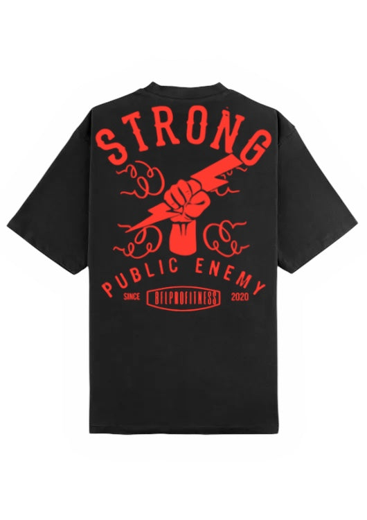 Camiseta Oversize STRONG Naranja Flúor