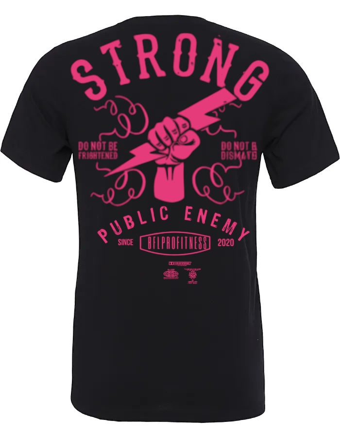 Camiseta Manga Corta STRONG Rosa fluor