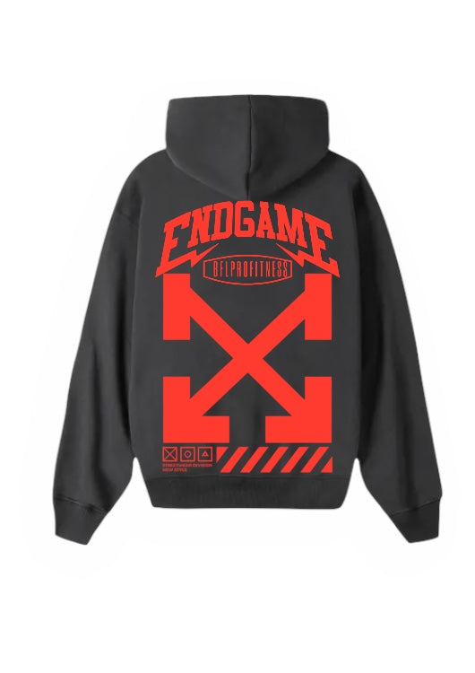Sudadera EndGame BRUSHED HOODIE OVERSIZED 420 GR Naranja Flúor