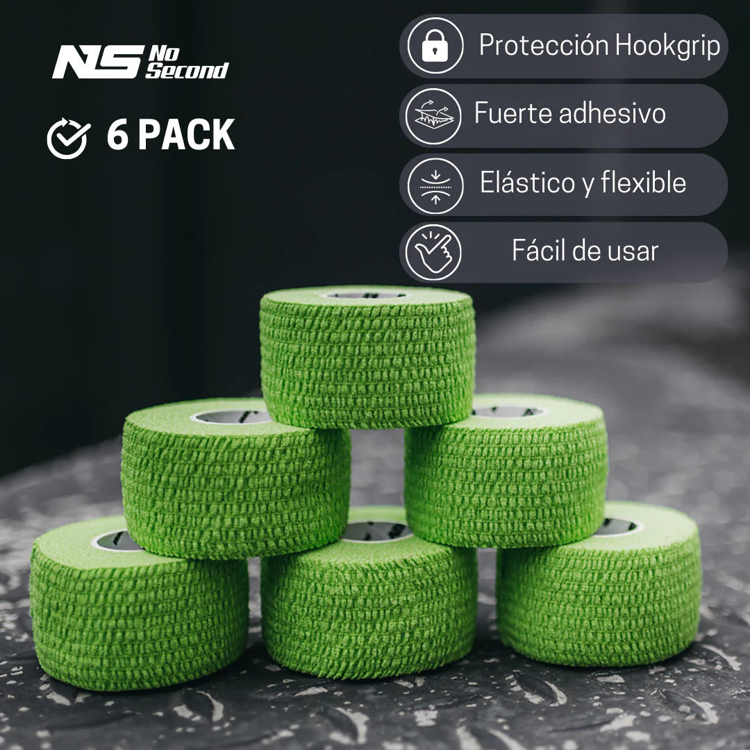 TAPE PREMIUM NOSECOND - VERDE - 3.8CM X 6M - 6 PACK