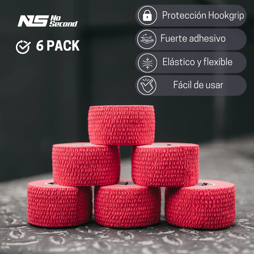 TAPE PREMIUM NOSECOND - ROJO - 3.8CM X 6M - 6 PACK