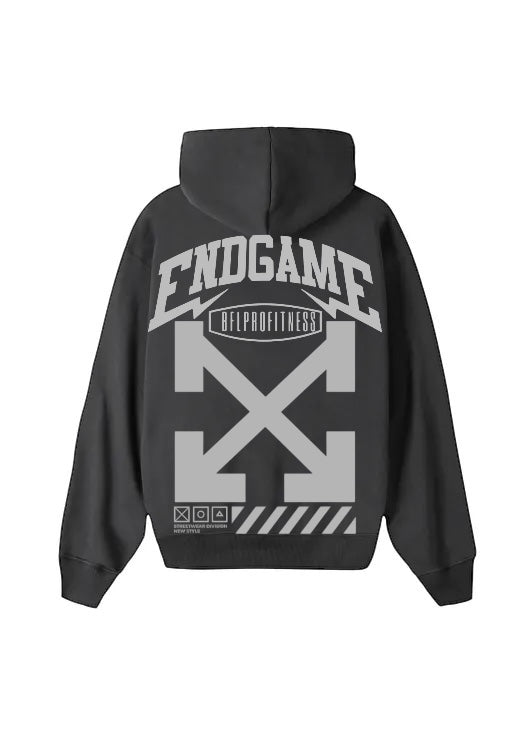 Sudadera EndGame BRUSHED HOODIE OVERSIZED 420 GR Plata